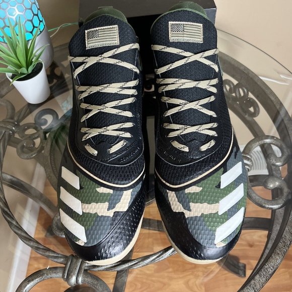 Addidas Icon V Bounce Men's USA Camo Baseball Metal Cleats Shoes FX4258 Size 14 - Picture 4 of 9